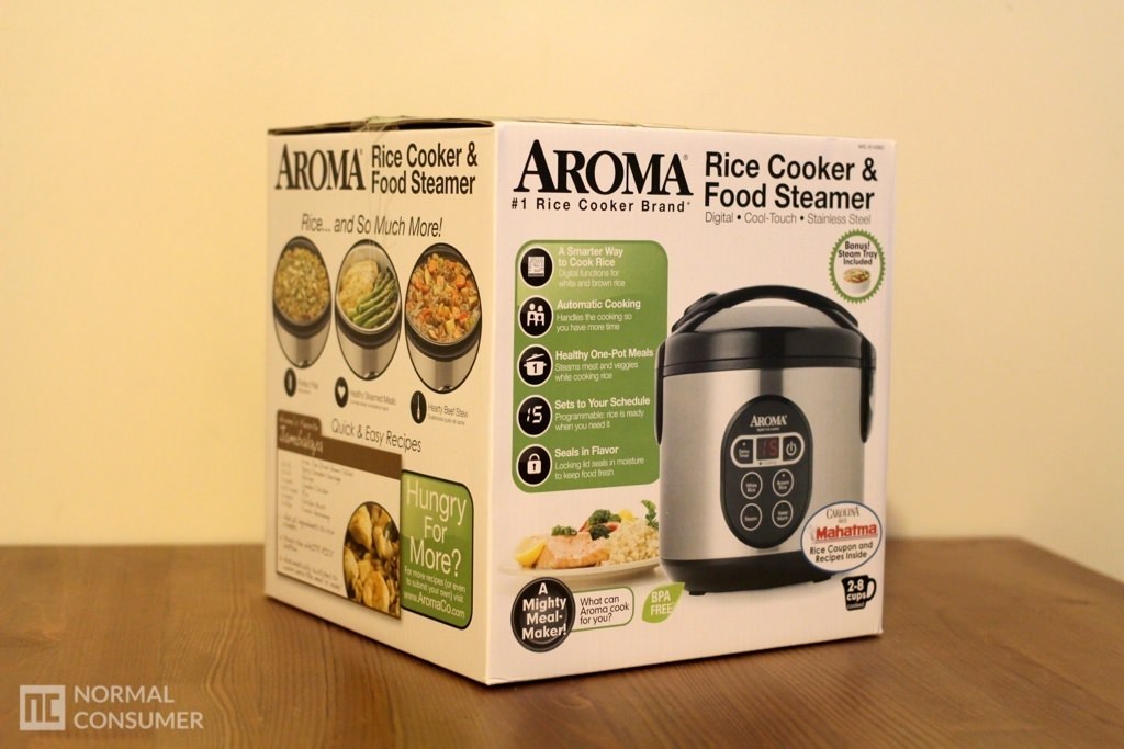 Aroma Stainless Steel 4-Cup Rice Cooker - Perfectly Prepares 2-8